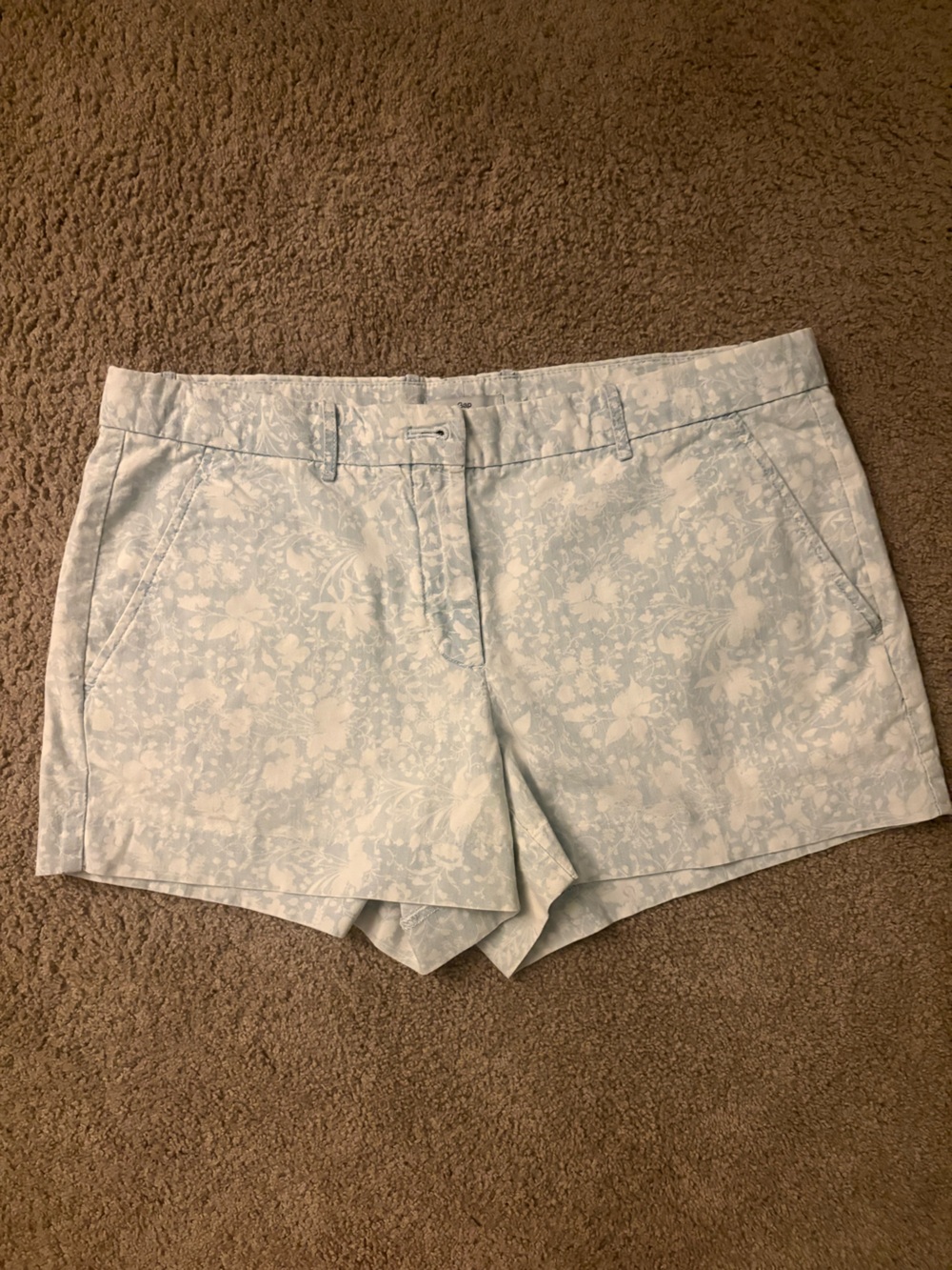 Gap Light Blue Floral Jacquard Shorts
